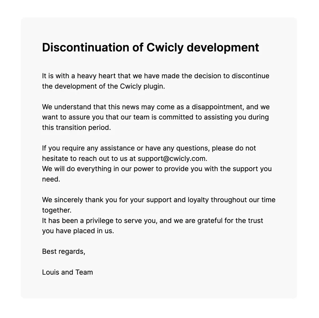 cwicly discon