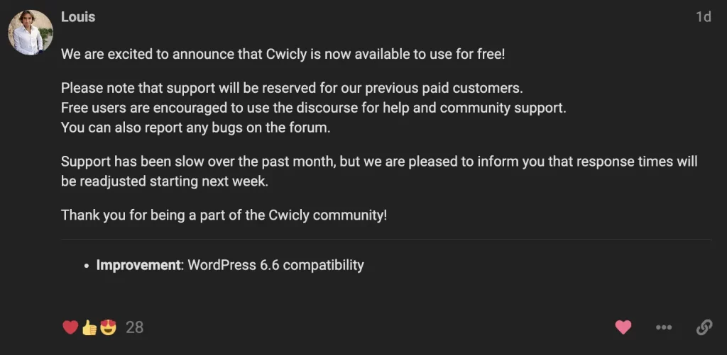 cwicly return