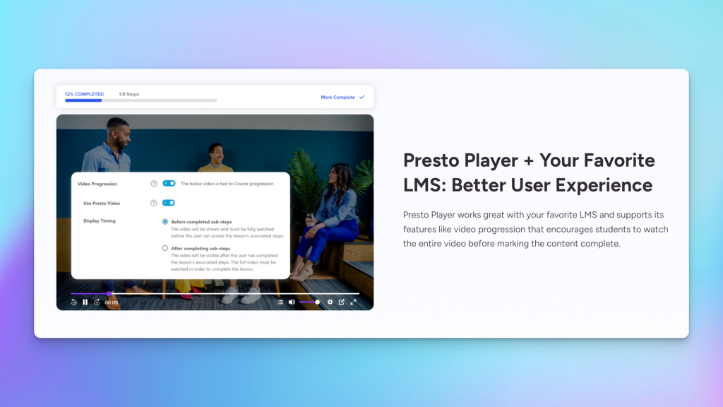 Presto Player for LMS