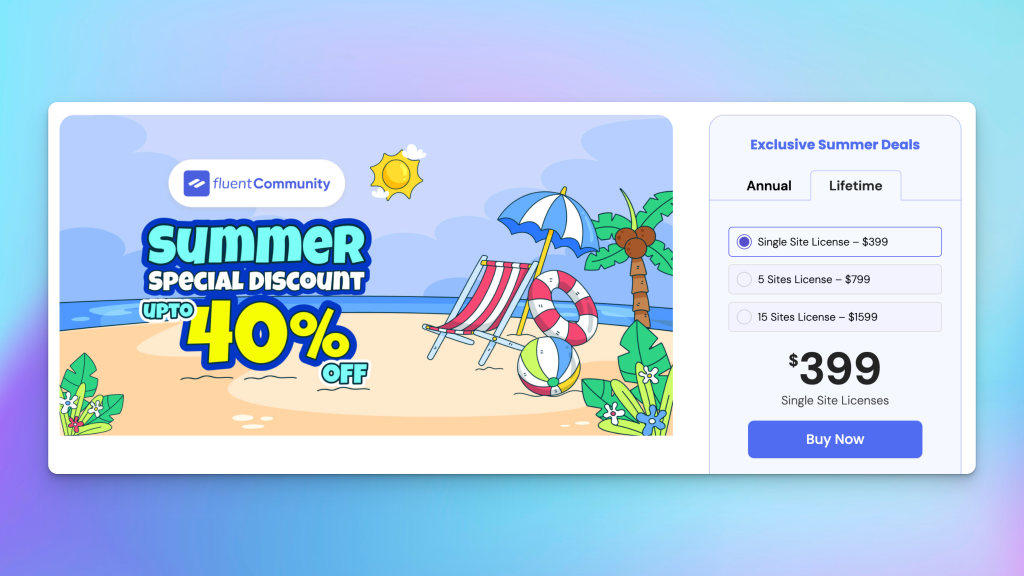 Fluent Community Lifetime Price Deal