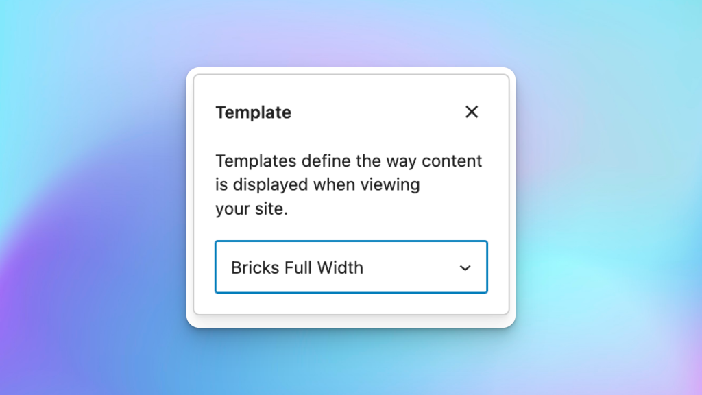 Bricks WordPress Native Page Templates