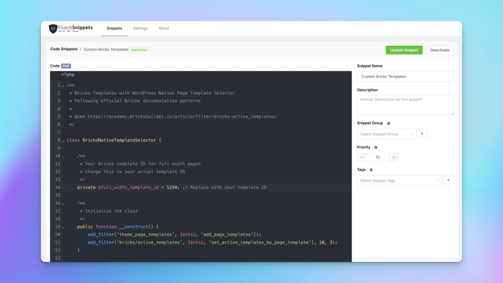 FluentSnippets